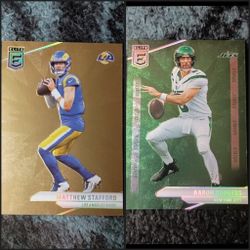 2024 Matthew Stafford Donruss Elite Gold 07/10
+ 2024 Aaron Rodgers Donruss Elite Status Green 3/8 For 60 (See Photos For Comps)