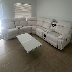 ALL 🤍 WHITE 🤍 Recliner ♥️❤️SECTIONAL 