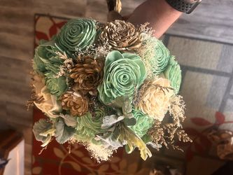 Bridal Bouquet - Turquoise - SolaWood Flowers