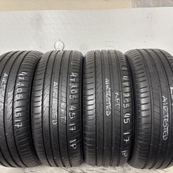 Set 4 Tires 205 45 17 Pirelli Cinturato P7 As Run Flat High Tread 
