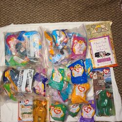 Huge 42 Ty McDonalds Beanie Lot with Happy Meal Bag and International Beanies 