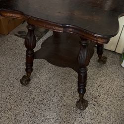 1900's Victorian Glass Ball Table 