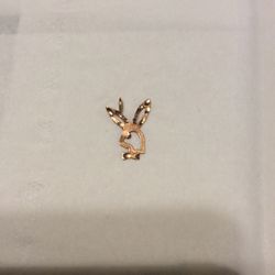 Gold Playboy Bunny Charm