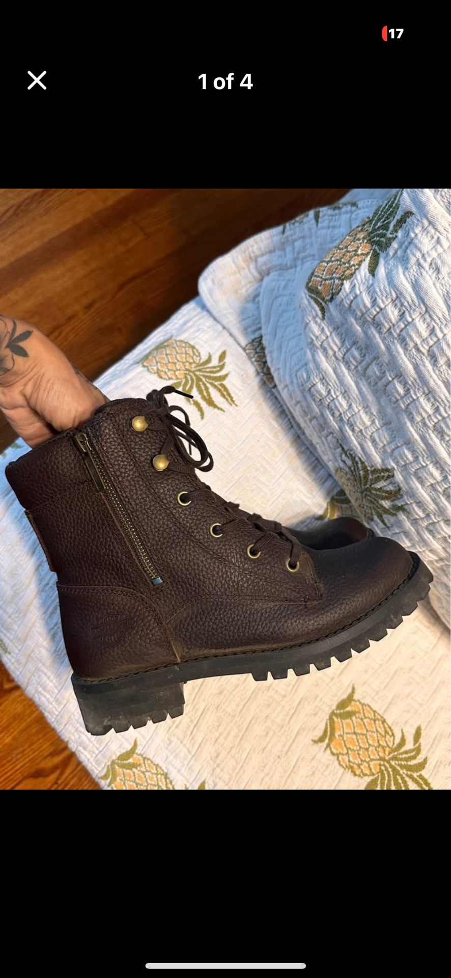 Harley Davidson Women’s Leather Brown Boots Size 7