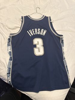 Allen Iverson Georgetown Hoyas Mitchell & Ness 1995/96 Swingman Replica Jersey - Navy