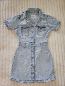 Vintage denim mini dress, XS