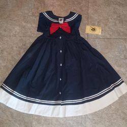 Good lad sailor girls toddler dress new
