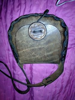 Cowhide And Leather Satchel Purse Vintage