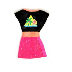 Pink & Black Dress from Vintage 1993 Mattel “Glitter Hair Blonde Barbie #10965”