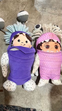 Disney Pixar Monsters Inc Boo Plush Set of 2