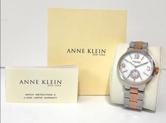 New in box Anne Klein York Stainless Steel Ladies Quartz Watch 12/2341MPRT