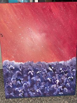 Iris flowing painting