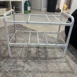 White Wire Cabinet Organizer