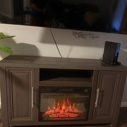 Tv Stand With Fire Place 54 “ Long  X  15.50”wide