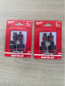 Milwaukee SHOCKWAVE impact Duty 1/4 in.-1/2 in. Drive Adapter Set