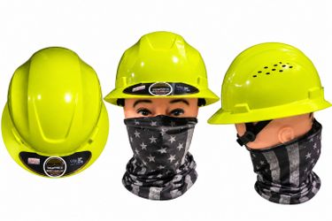 TrueCrest Lime Full Brim Vented Safety Hard Hat