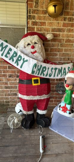Large Santa Claus Merry Christmas Decoration