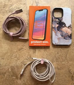 iPhone Charger, Case, & Screen Protector