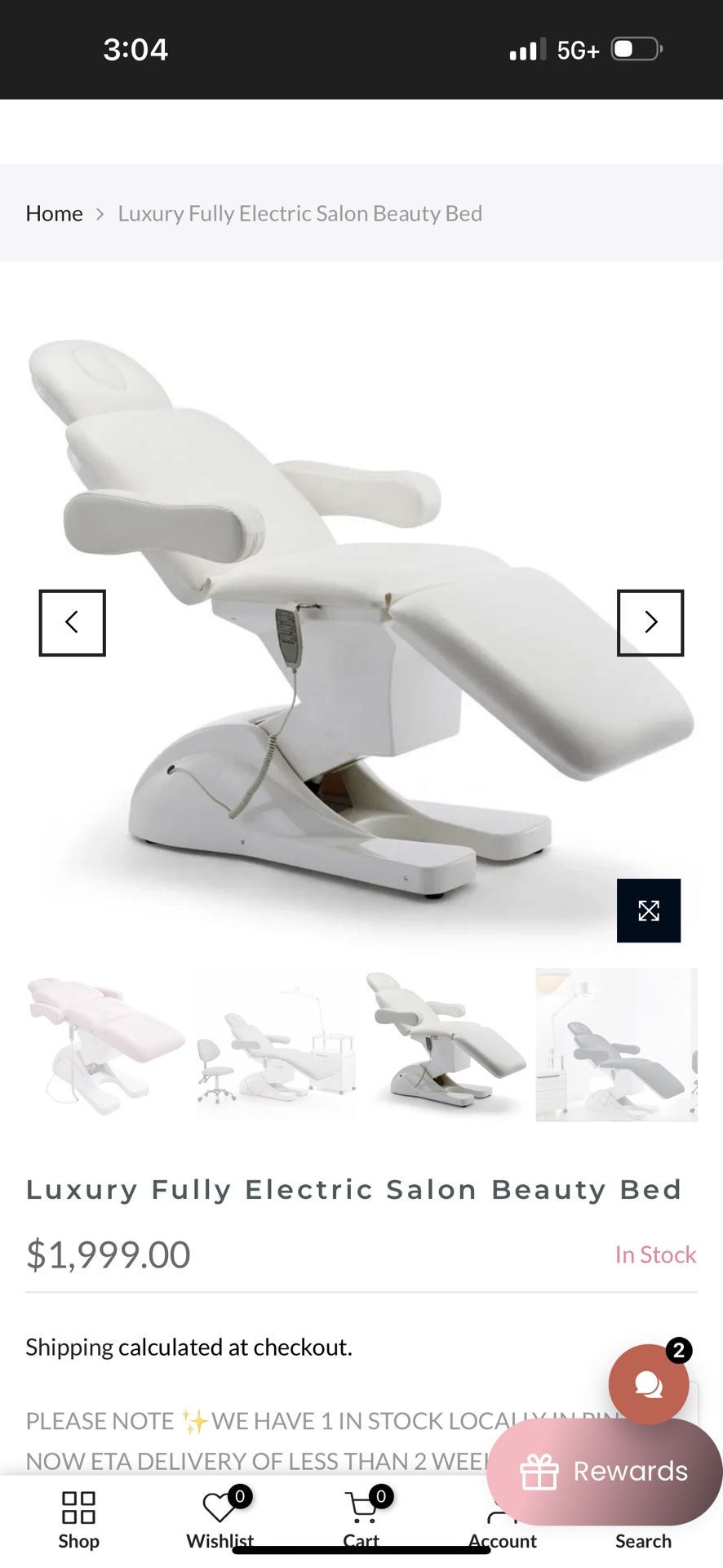 Electric Spa / Treatment Bed – Fully Adjustable