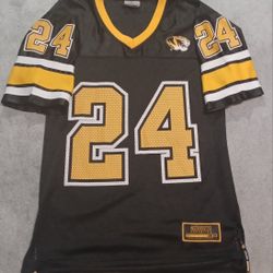 Men's Size Small Missouri Tigers Jersey Stitched Gold Edition Black Yellow