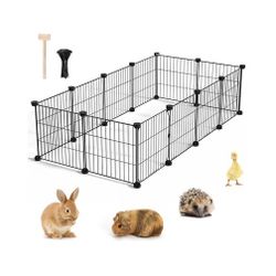 Wire pet playpen suitable for small animals 12 Panels wire Small Animals Playpen,48" x 24" x 12” Portable Pet Playpen,Enclosure,Puppy Play Pen for Ind