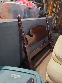 Free old twin headboard and footboard and box spring
