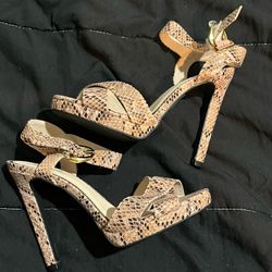 Snake Print heels