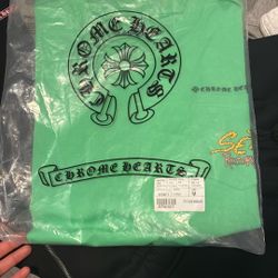 Short Sleeve lime green chrome Hearts Shirt 