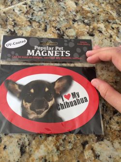 I love my chihuahua car pet magnet
