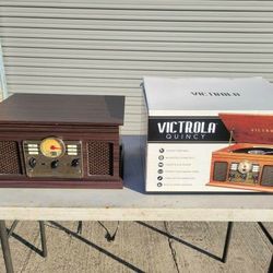 Parts Victrola Quincy Turntable CD Player Radio Bluetooth Speaker All In One