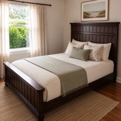 SOLID WOOD PANEL BED – QUALITY YOU CAN FEEL – $175