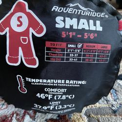 Brand New Adventuridge Camping Sleeping Bag Lady’s Small