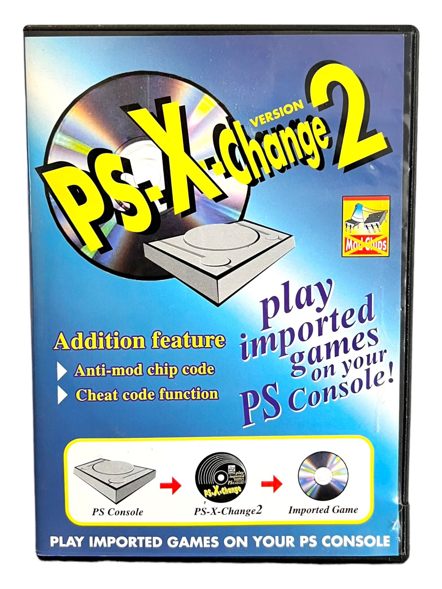 PS-X- Change Version 2 PlayStation PS1 Play Imported Games on Console W/SPRING