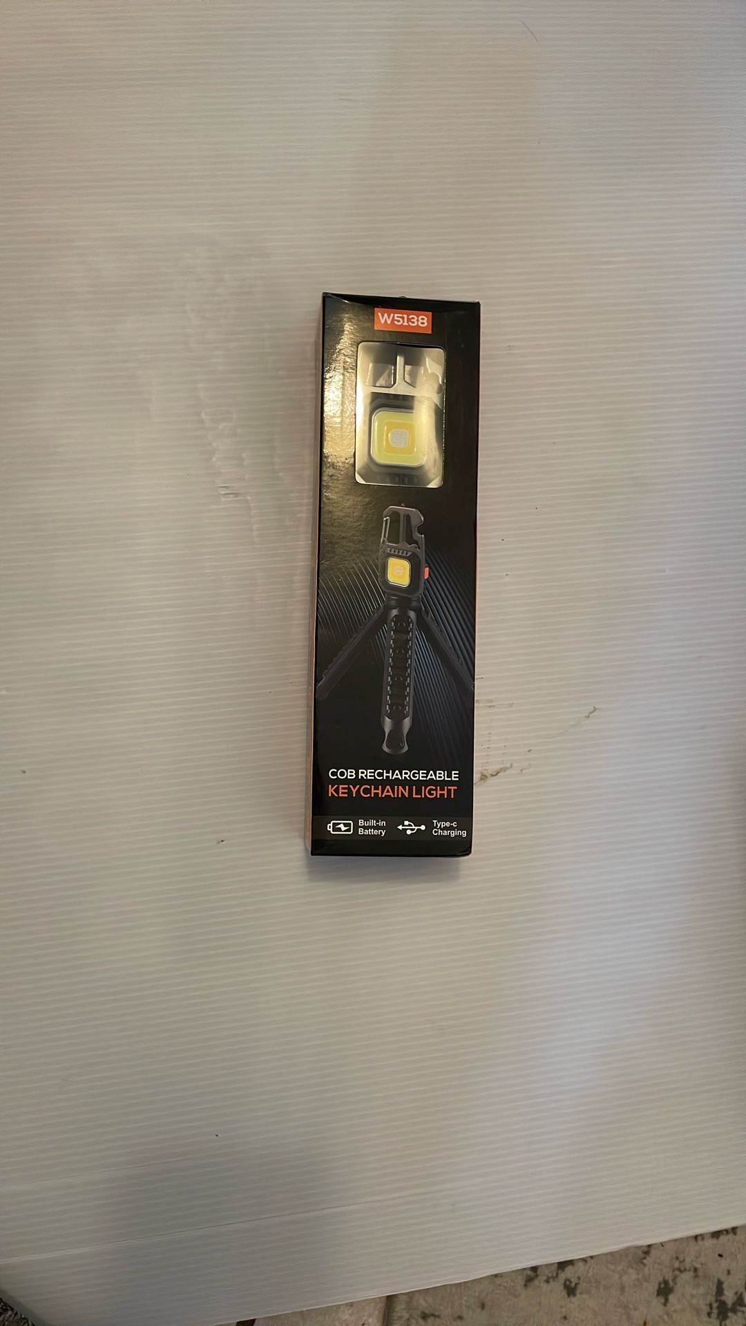 Keychain Work Light Keychain Flashlights,Portable Rechargeable COB Work Light Emergency Light with Magnet Base,Whistle for Fishing,Cycling and Hiking-