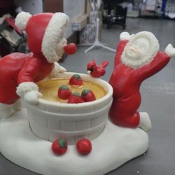 Snowbabies Farmbabies Bobbing For Apples