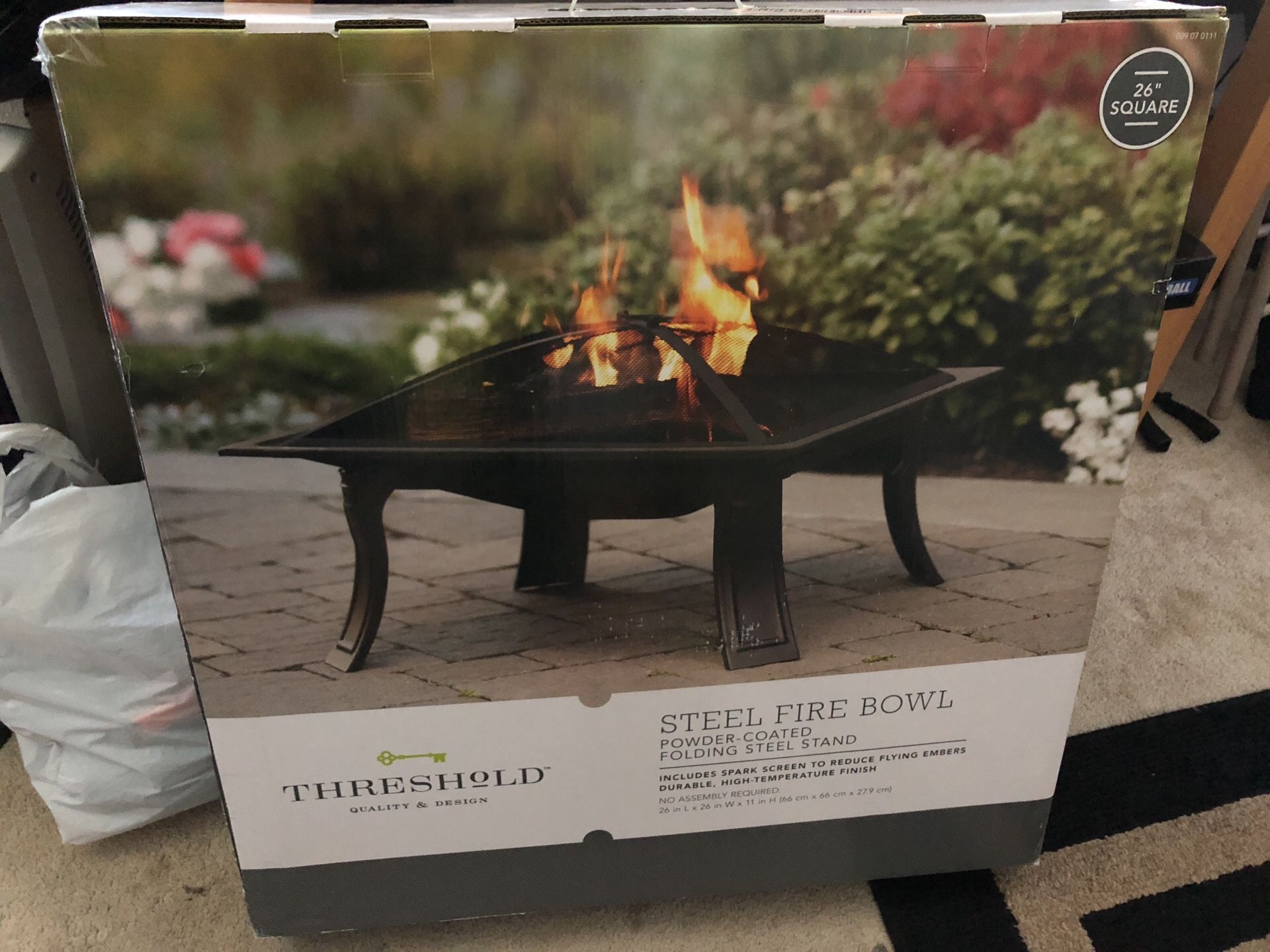 Threshold steel fire bowl