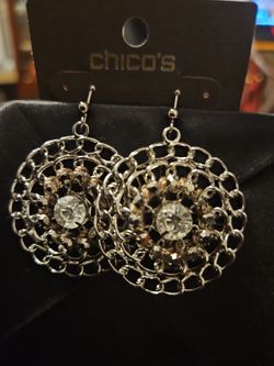 Jacelyn Silver Hematite Earrings