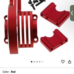 RC Aluminum Main Gear Cover Alloy Upgrades Part for 1/8 Sledge 4WD,Hops up for Sledge 4WD Monster Truck RC Car #95076-4,Replace #9584,Red