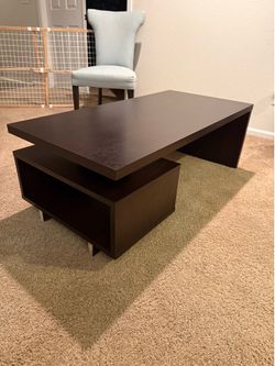 Modern Espresso Brown Coffee Table