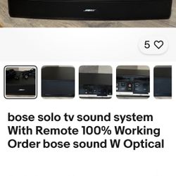 Bose Solo 10 TV Sound System With Bose Remote and Cables. Not BT