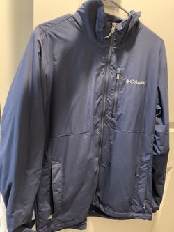 Navy Blue Columbia Jacket Zip Up