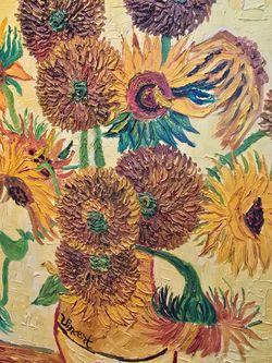 The Sunflowers, oil painting,  Van Gogh