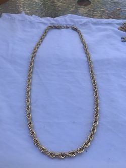 Rope chain gold platted