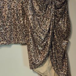 Two piece gold  suit with sparkle