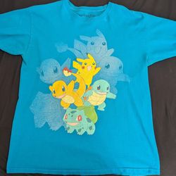 Pokemon Pikachu Charmander Squirtle Bulbasaur Tee Shirt We Love Fine Large