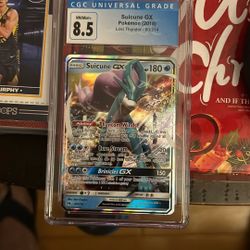 Pokémon TCG Suicune GX Sun & Moon - Lost Thunder 60/214 Holo Ultra Rare CGC 8.5 
