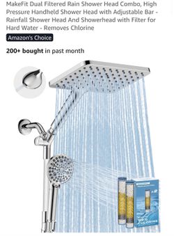 New Makefit dual filtered rain shower head