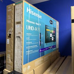 75” HISENSE ROKU R6 4K HDR SMART TV