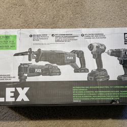 FLEX 4-Tool Combo Kit with Soft Case (2-Batteries and Charger)