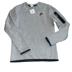 Nike tech Fleece Mens S Grey Sweatshirt NWT 